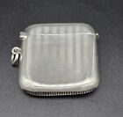 Antique Art Deco Sterling Silver Engraved Match Safe vesta Case Uk bham 1911