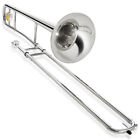 Bb Tenor Slide Trombone  Brass Band Instrument B Flat Key W  Case  Mouthpiece