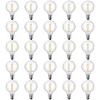 G40 Replacement Led String Light Bulbs Clear Globe Bulb E12 Base Warm White 120v
