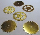 Lot 12 Solid Brass Watch Gears  25mm 1    Steampunk   Open Sprocket  Usa-made