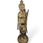 Kannon Guanyin Bodhisattva Statue Bronze Japanese Vintage Figurine Large 23 Inch