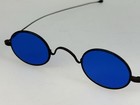 Antique Vtg 1800   s 1860   s Civil War Steel Eye Glasses Cobalt Blue Sunglasses