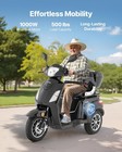 Vevor Heavy Duty 3-wheel Mobility Scooters 21 5 Miles 3-speed 500lbs Capacity