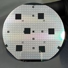 4 Inch Silicon Wafer With Interesting Die Pattern  Silver black Hue  As Pictured