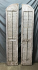 Tall Antique Pair Shabby Arched Dome Top Wood Shutters White 14x76vtg 825-25b