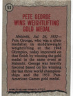 Pete George Signed 1983 Topps Greatest Olympians Autographed Card  11 Usa