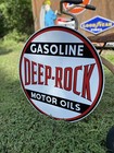 Antique Vintage Old Style Deep Rock Gas Oil Service Station Sign