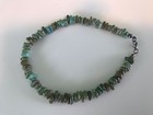 Handmade Ankle Bracelet Of Green Brown Dyed Magnesite Flat Nugget Beads 9 75 
