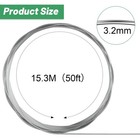 Pelopy Aluminum Wire 1 8 Inch Diameter Metal 50 Ft Inch 50ft  Silver