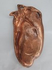 Antique Art Nouveau Female Nude Mermaid Or Siren 6 5  Copper Trinket Tray Dish 