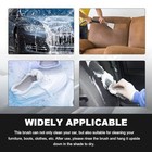 Leather Cleaning Brush  Long Bristle Horse Hair Upholstery Brush For Car Black