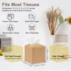 Square Leather Tissue Box Cover Decorative Holder For Home Office Car Bathroom