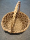 Large Oval Vintage Rustic Farmhouse Wicker Basket With Handle