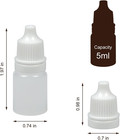 4 Pcs Eye Dropper Bottles  5ml Plastic Squeezable Containers With Screw Caps