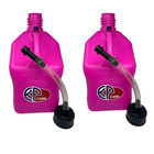 5 5 Gallon Kp Cans Square Racing Jug Utility Can W  15in Clear Hose  2 Pack