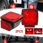 1 Pair Rear Led Submersible Trailer Tail Lights Kit Boat Marker Truck Waterproof
