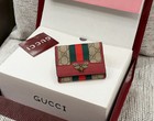 Gg Monogram Canvas Leather Wallet Short Zip Coin Card Holder W  Box
