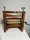  Antique Vintage Anchor Brand Wood Clothes Laundry Wringer  Hand Crank 