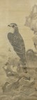 Antique Japan Falconry Painting Taka 18th Century Edo Art