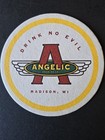 Angelic Brewing Co Madison Wisconsin Beer Coaster Lot  5  1990 s