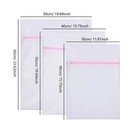3 Pcs Zipped Mesh Laundry Bags For Delicates Washing Clothes Wash Bag