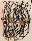 Vintage Lot Of 16 Metal Bolo Ties  Nice Designs  Bull  Eagle  Turquoise  Ribbon 