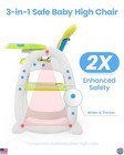Sandinrayli 3-in-1 Convertible High Chair For Babies   Toddlers - Adjustable 