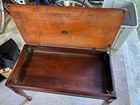 Vintage Tonk Mahogany Wood Piano Bench With Lift Top Lid Storage