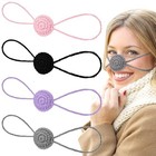  4 Pcs Winter Nose Warmer Soft Pink Black Purple Gray Pink  Black  Purple  Gray