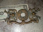 Gorgeous Large Vtg Antique Bs   Co Ornate Brass Drawer Pull Hardware
