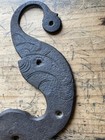 Museum Quality  Rare Early American Pa Dutch Decorative Wrought Iron Hinge