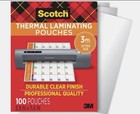 Scotch Thermal Laminating Pouches 3mil Letter Size 8 9x11 4in 200 Sheets Total