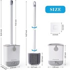 Silicone Toilet Bowl Brush With Ventilated Holder Toilet Brush And Holder Set