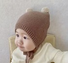 Toddler Kids Baby Girl Boy Pom Pom Knit Hat Winter Warm Beanie Ski Baby