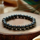 2025 Vintage 4mm Natural Hematite Beaded Crystal Healing Reiki Stretch Bracelet