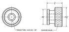 Brass Knurled Thumb Nut  4-40 Thread  25 Pieces  