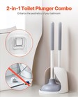Toilet Bowl Brush And Plunger Set   Bathroom Deep Cleaning Toilet Brush