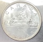 1965 Canada Elizabeth Ii  800 Silver Dollar Frosty Bu Km 64 1 melt  30 W  50 Ag