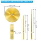 1set 3d Wall Clock Hands Movement 6mm Shaft For 3mm Dial Thick Golden