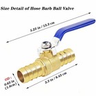 5 8  Brass Hose Barb Ball Valve Kit - Heater Hose Shut Off Valve For Automotive