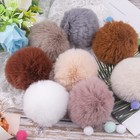 20 Pcs Faux Fur Pom Pom Balls With Elastic Loop For Hats Beanie Shoes Scarves