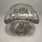 Antq  Eapg Clear Mckee Bros Majestic High Standard Glass Banana Stand C1893-1901