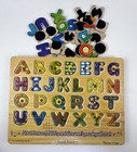 Melissa And Doug Alphabet Sound Puzzle 26 Letters Light Activated Wooden