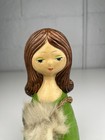 Lego Les Girls 1960s Mod Chalkware Bank Figurine Japan Groovy Girl Green Kitsch