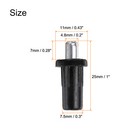 24 Pcs 7 5mm Cabinet Door Spring Repair Pins Door Panel Connector  Black