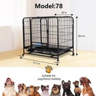 Xl 31  Dog Cage Crate Metal Kennel Pet Playpen House Heavy Duty W  Tray  Wheels