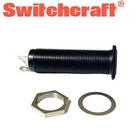 New  1  Switchcraft Black Stereo Threaded Barrel Jack For Guitar bass - Black