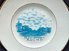 Antique Main Street Ray Nd North Dakota Semi Porcelain Harker 6 3 8  Plate