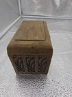 Vintage 1970s Faux Wood Elegant Plastic Recipe Contact Trinket Box Holder