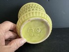 Vintage Mcm Mccoy Chartreuse Green Beaded Flower Pot
